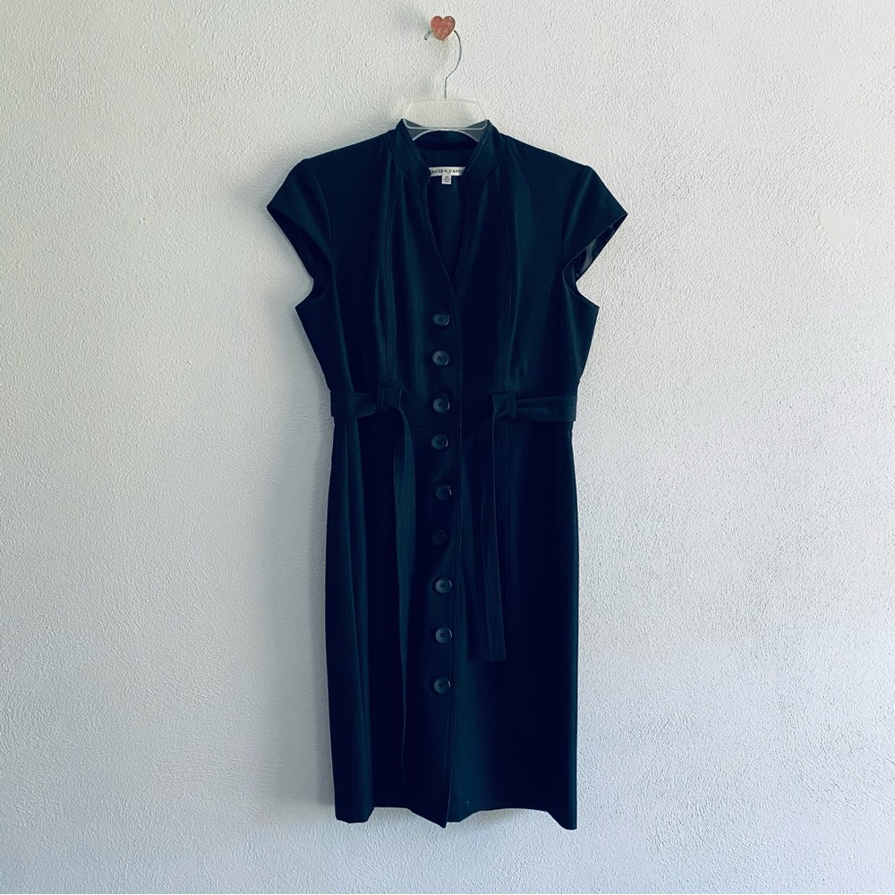 Sandra Darren blue button down dress